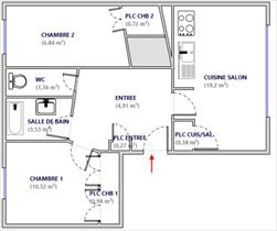 Appartement - LANSLEVILLARD - APPARTEMENT 6/8 PERSONNES - 48.47 M²