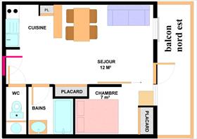 Appartement - TERMIGNON - APPARTEMENT 4 PERSONNES - 26.00 M² + GARAGE