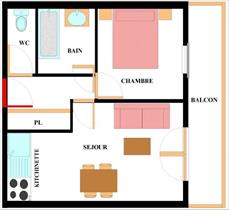 Appartement - LANSLEBOURG - APPARTEMENT 4 PERS. - 29.32 M² + PARKING EN SS-SOL