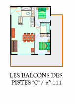 Appartement - LES DEUX ALPES - LES BALCONS DES PISTES C 111