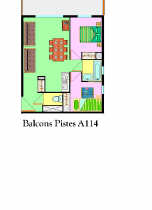 Appartment/Flat - LES DEUX ALPES - LES BALCONS DES PISTES A 114