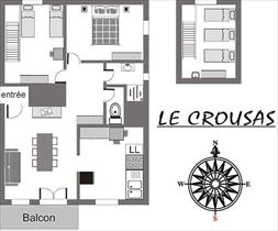 Appartement - CEILLAC - APPARTEMENT 7 PERS 3* CHALET LOU CROUSAS CR7