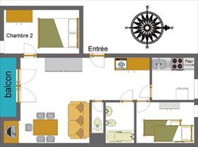 Appartement - CEILLAC - APPARTEMENT 5 PERS 2* LE CHEYNET 2 K15