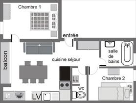 Appartement - CEILLAC - APPARTEMENT 5 PERS 3* LE CHEYNET 2 K4