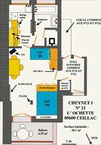 Appartement - CEILLAC - STUDIO 2/3 PERS 2* LE CHEYNET 1 F21